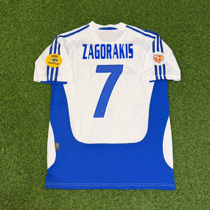 Theodoros Zagorakis Greece EURO 2004 Final Retro Football Jersey Kit
