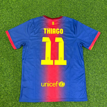 Thiago Alcantara Barcelona 2012/2013 Retro Home Football Jersey Kit