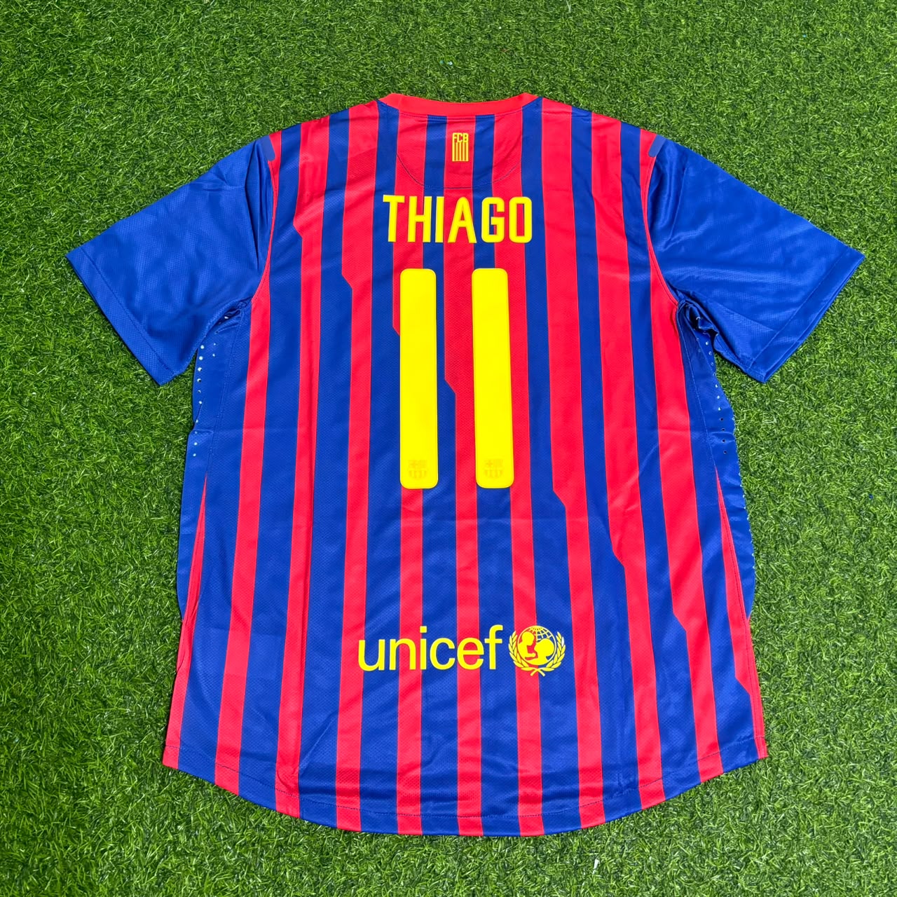 Thiago Alcantara Barcelona 2011/2012 Retro Home Football Jersey Kit
