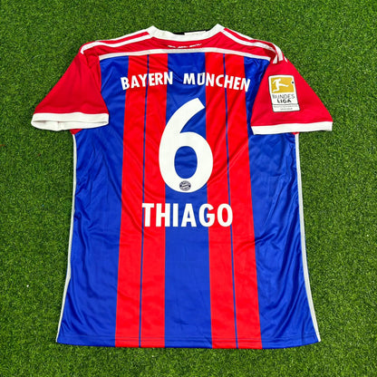 Thiago Alcantara #6 Bayern Munich 2014 2015 Home Retro Football Jersey