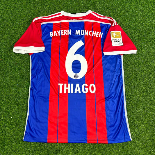 Thiago Alcantara #6 Bayern Munich 2014 2015 Home Retro Football Jersey