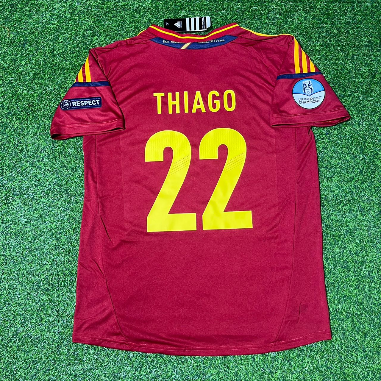 Spain EURO 2012 Thiago Alcantara Final Retro Football Jersey Kit