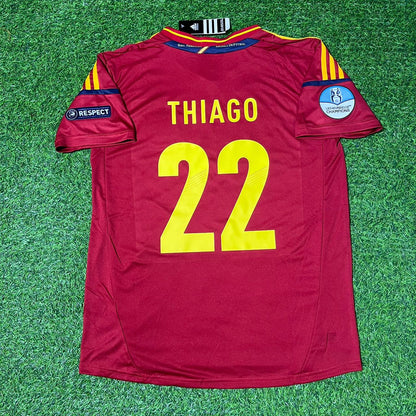 Spain EURO 2012 Thiago Alcantara Final Retro Football Jersey Kit