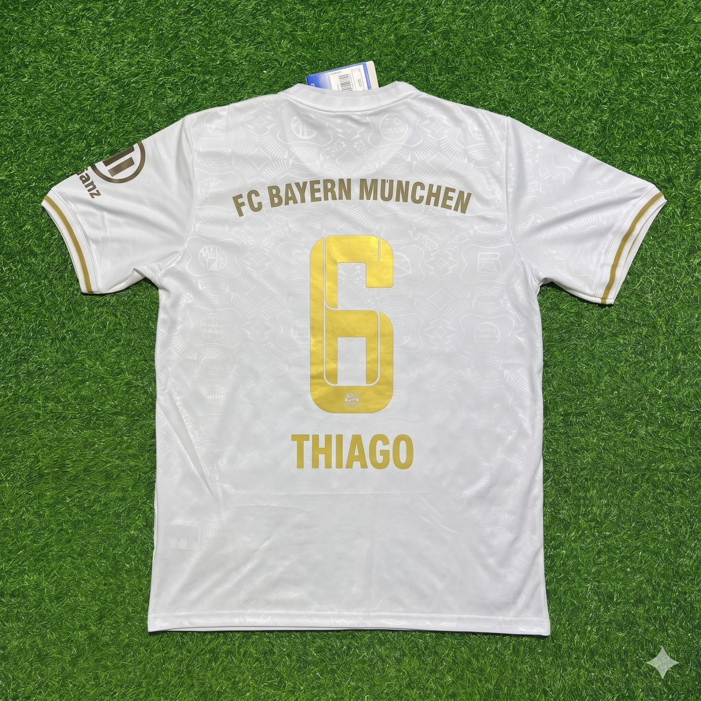 Thiago Alcantara #6 Bayern München 125 Years Anniversary Special-Edition White Football Jersey