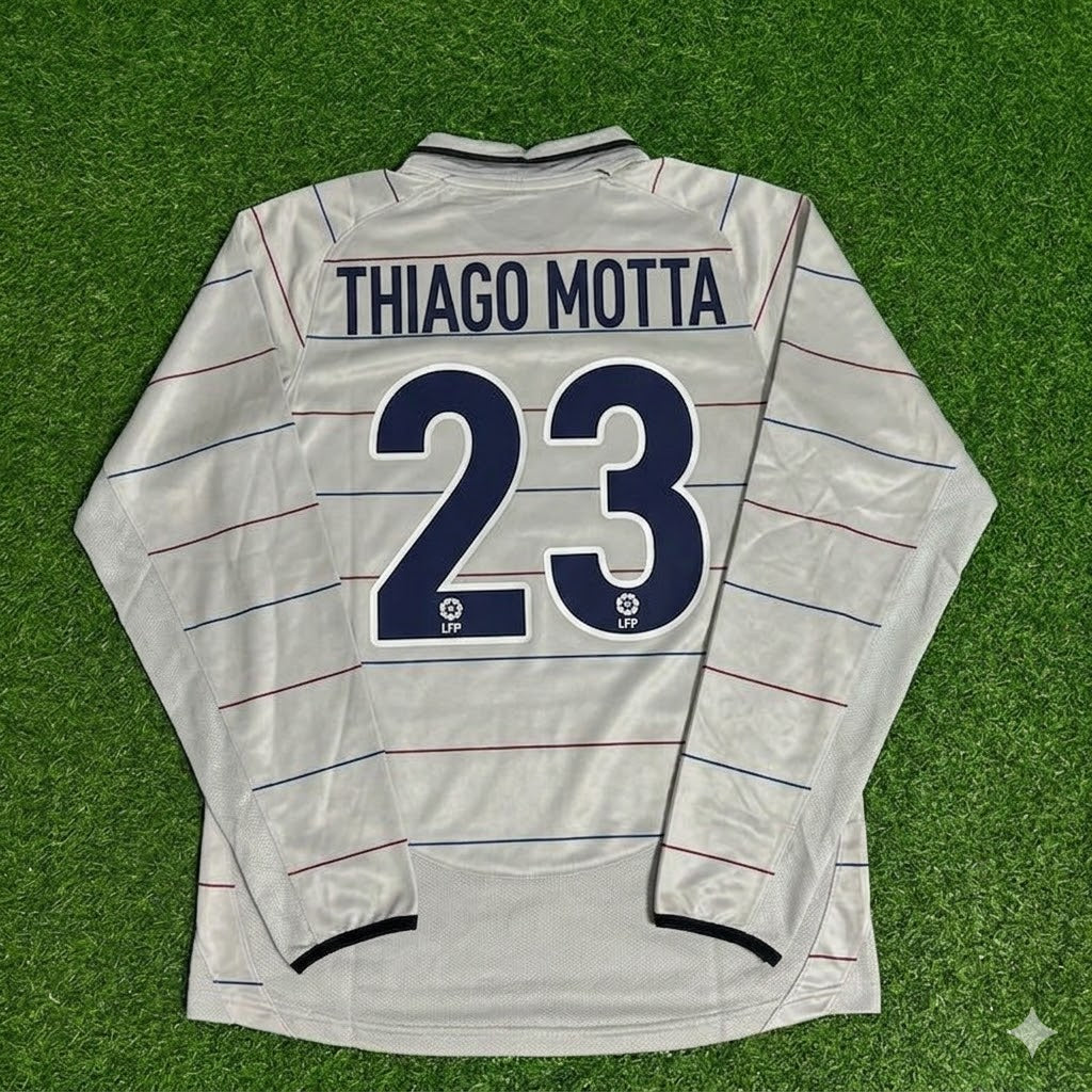 Thiago Motta #23 Barcelona 2003 2004 Away Long Sleeve Retro Football Jersey Collection