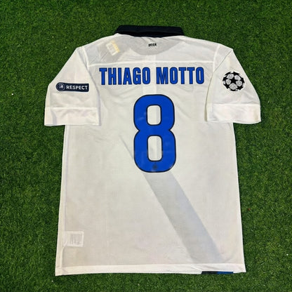 Thiago Motta #8 Inter 2011-2012 White Away Football Jersey
