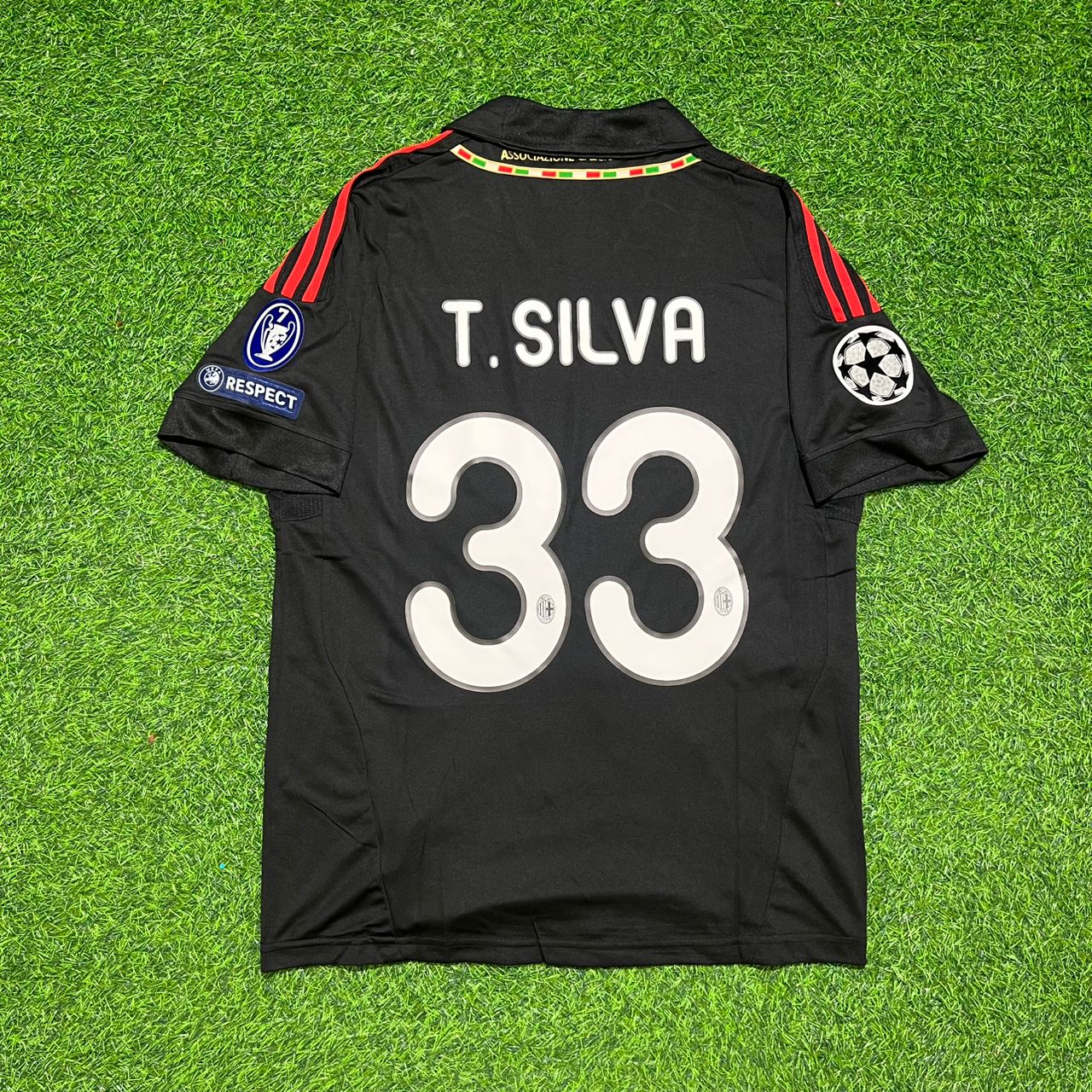 Thiago Silva 33 - Milan Third Kit 2011/12 Retro Football Jersey Kit