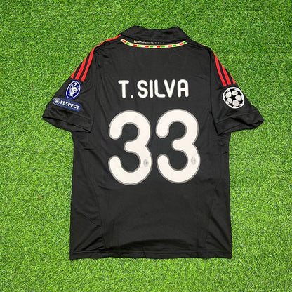 Thiago Silva 33 - Milan Third Kit 2011/12 Retro Football Jersey Kit