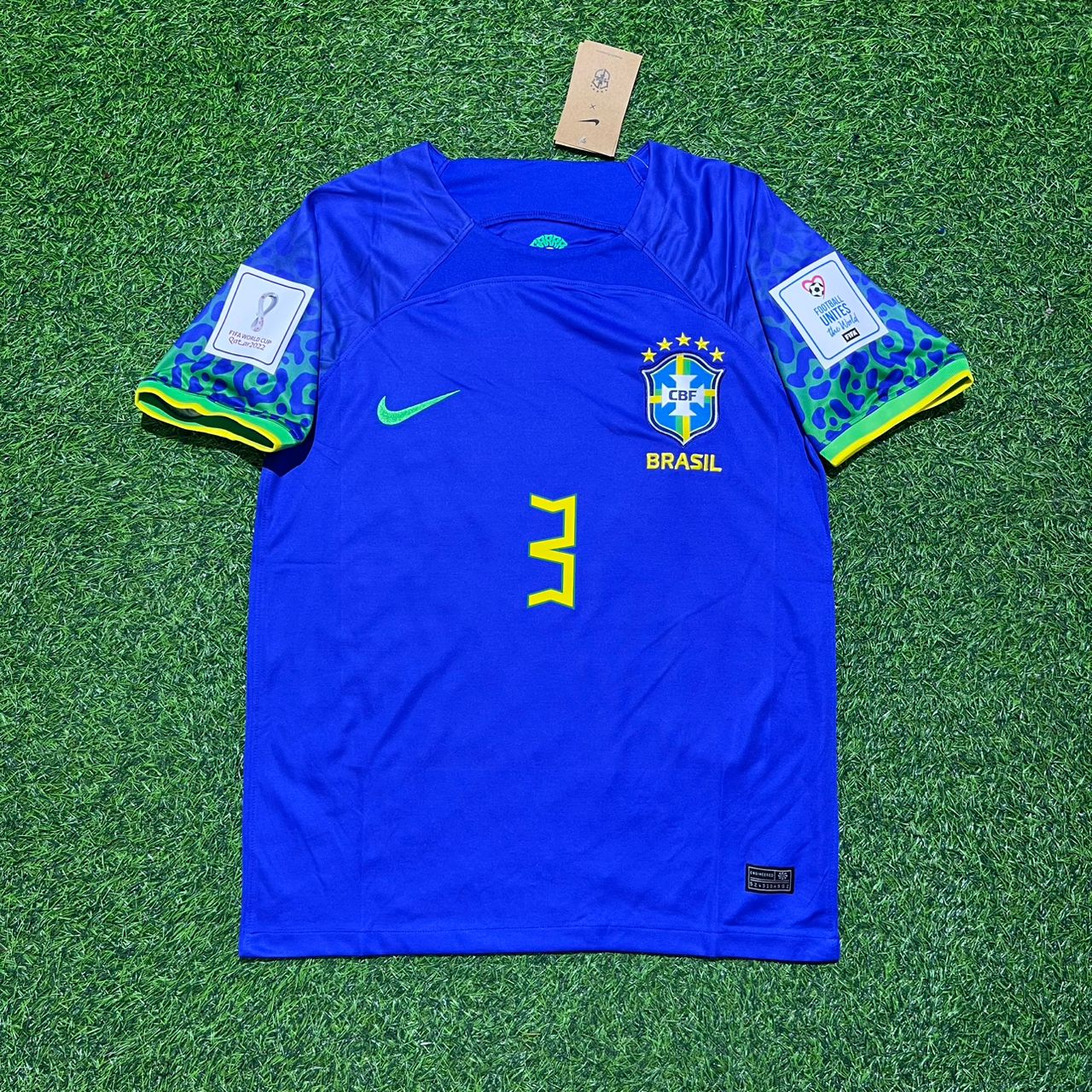 Brazil World Cup 2022 Thiago Silva Retro Football Jersey