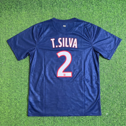 Thiago Silva #2 PSG 2012/2013 Season Home Blue Retro Football Jersey Trikot Maillot