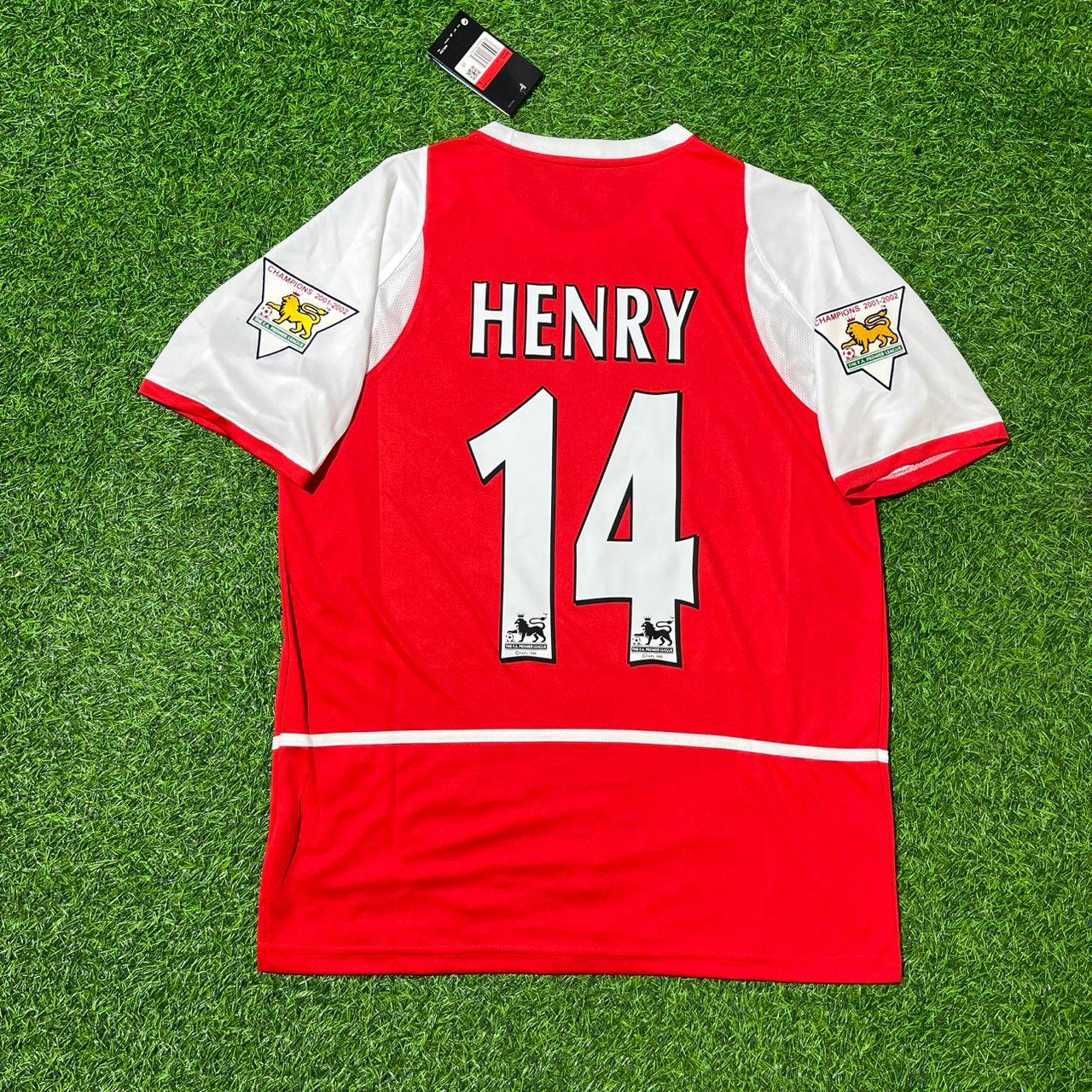 Thierry Henry 14 Arsenal 2002/03 EPL Patch Home Retro Football Jersey Collection