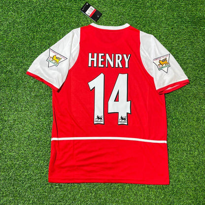 Thierry Henry 14 Arsenal 2002/03 EPL Patch Home Retro Football Jersey Collection