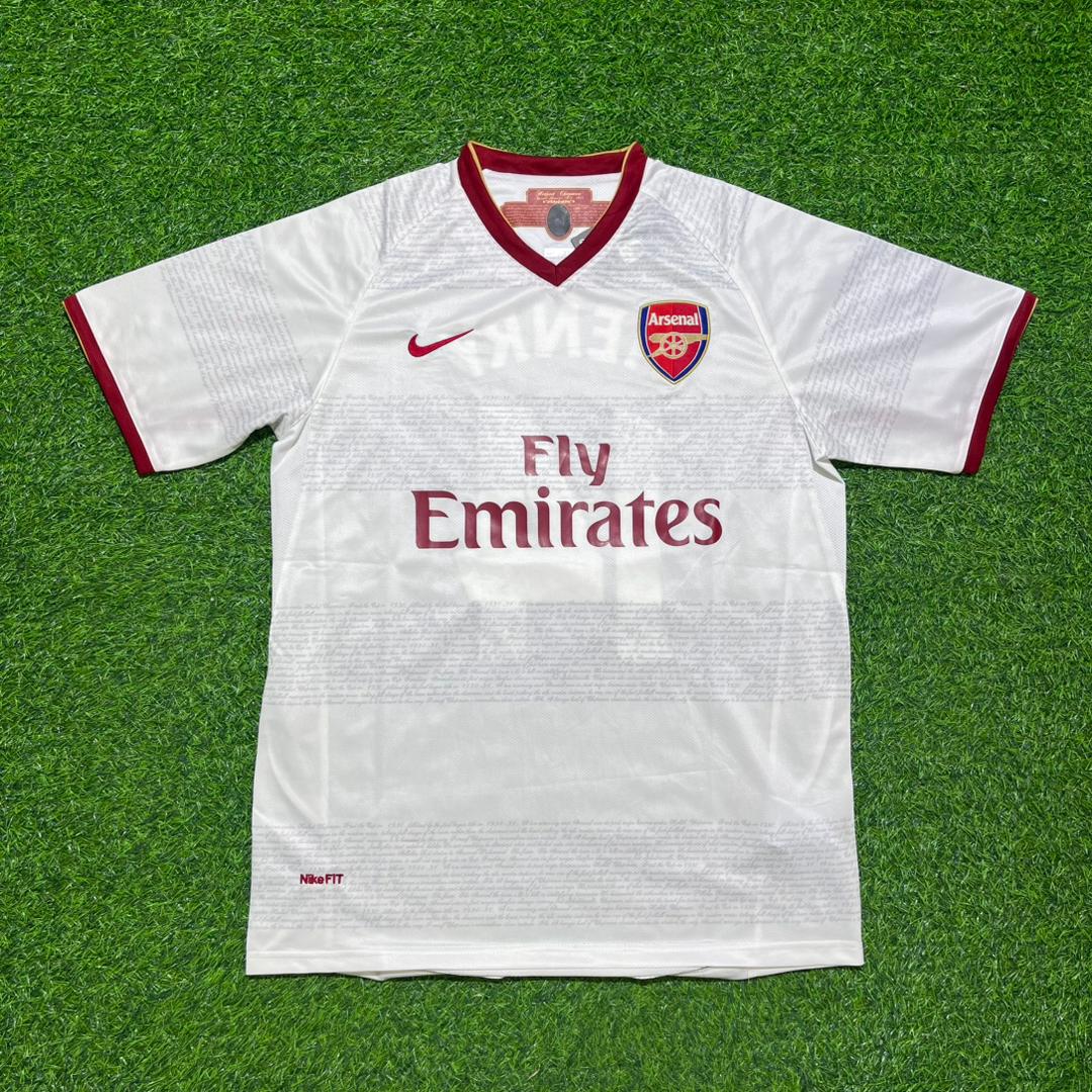 Kolo Toure #28 Arsenal 2004 2005 Away Retro White Football Jersey