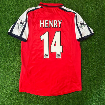 Thierry Henry Arsenal 1999-2002 Red White Retro Jersey Trikot Maglia Camiseta