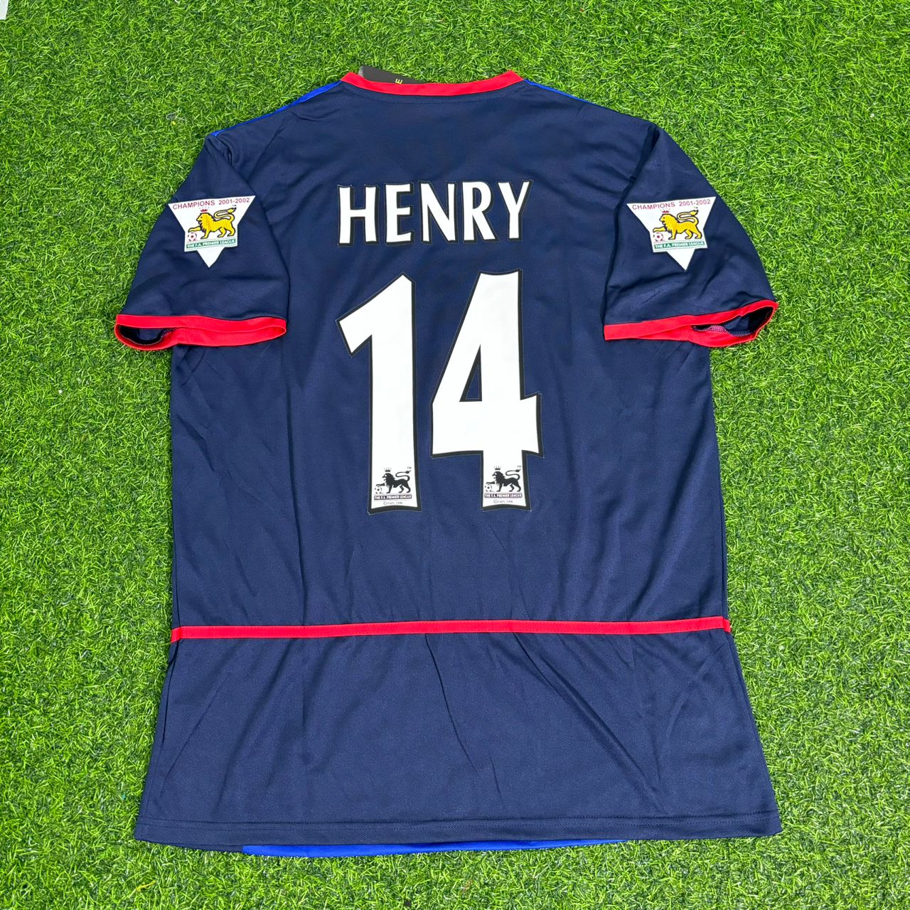 Thierry Henry 14- Arsenal 2002-2004 Black Blue o2 Retro Football Jersey Kit