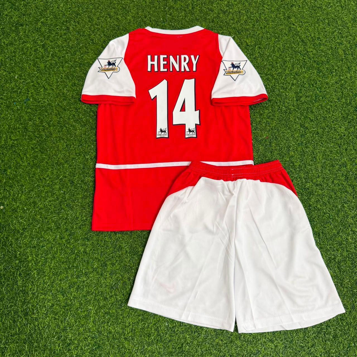Thierry Henry 14 Arsenal 2002/03 EPL Patch Home Retro Kids Football Jersey