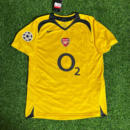 Emmanuel Adebayor 25 - Arsenal 2005/06 Yellow Retro Football Jersey Kit