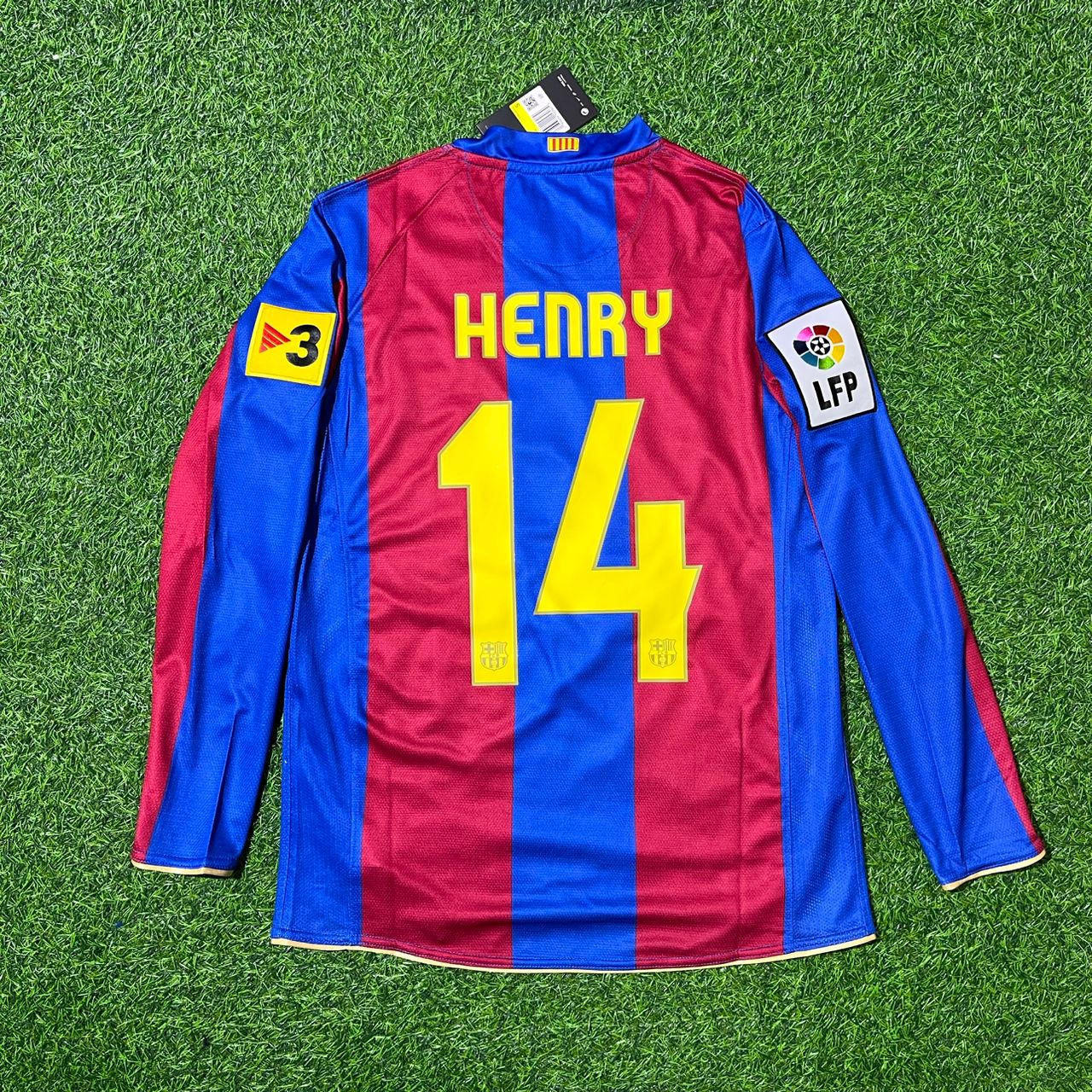 Thierry Henry Barcelona 2007 Retro Football Jersey Kit