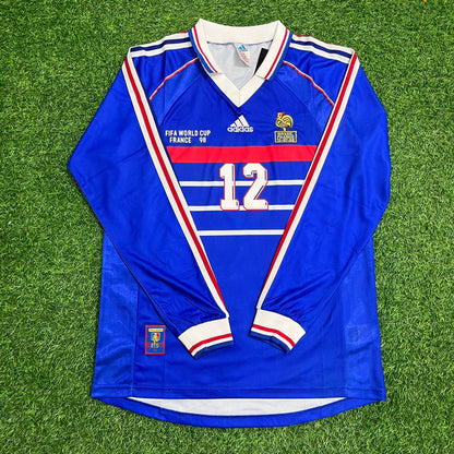 France World Cup 1998 Thierry Henry Retro Long Sleeve Football Jersey