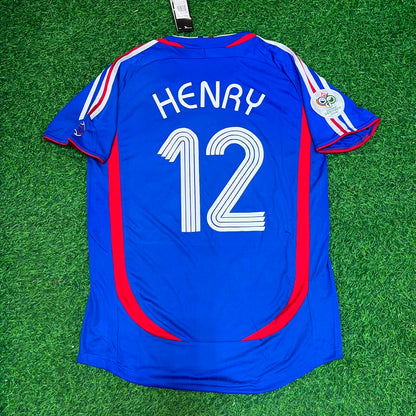 France World Cup 2006 Thierry Henry Blue Retro Kit