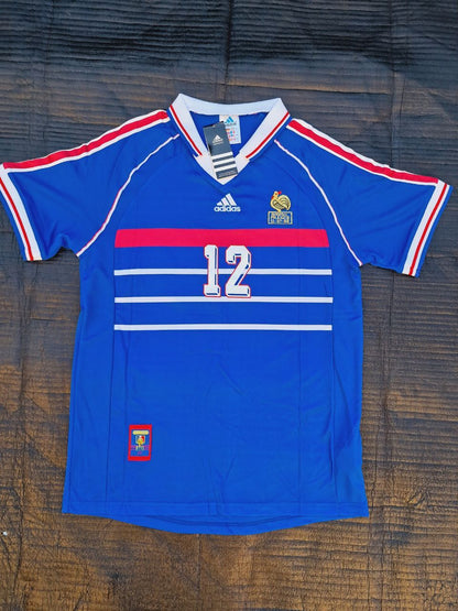 Thierry Henry France 1998 World Cup Retro Football Jersey Kit