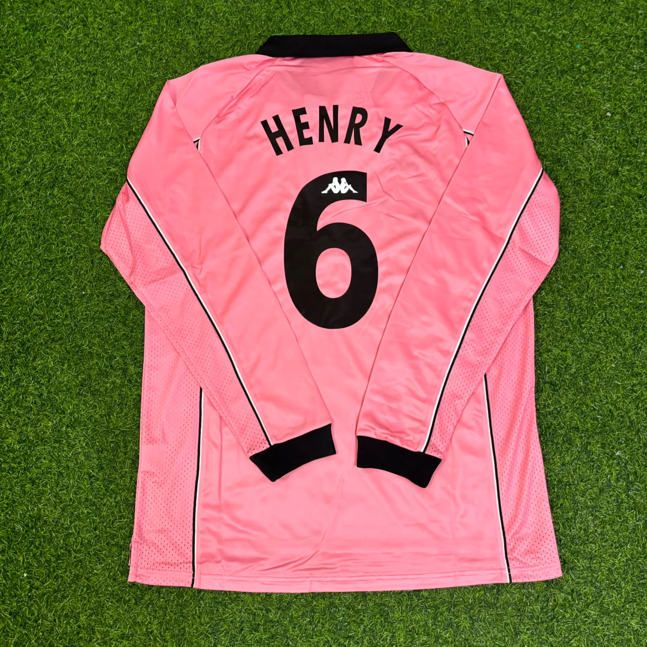 Thierry Henry #6 Juventus 1995 Pink Football Jersey Kit