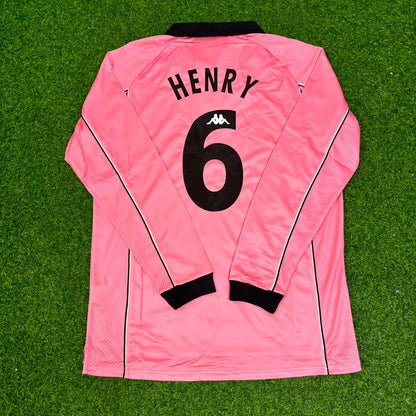 Thierry Henry #6 Juventus 1995 Pink Football Jersey Kit