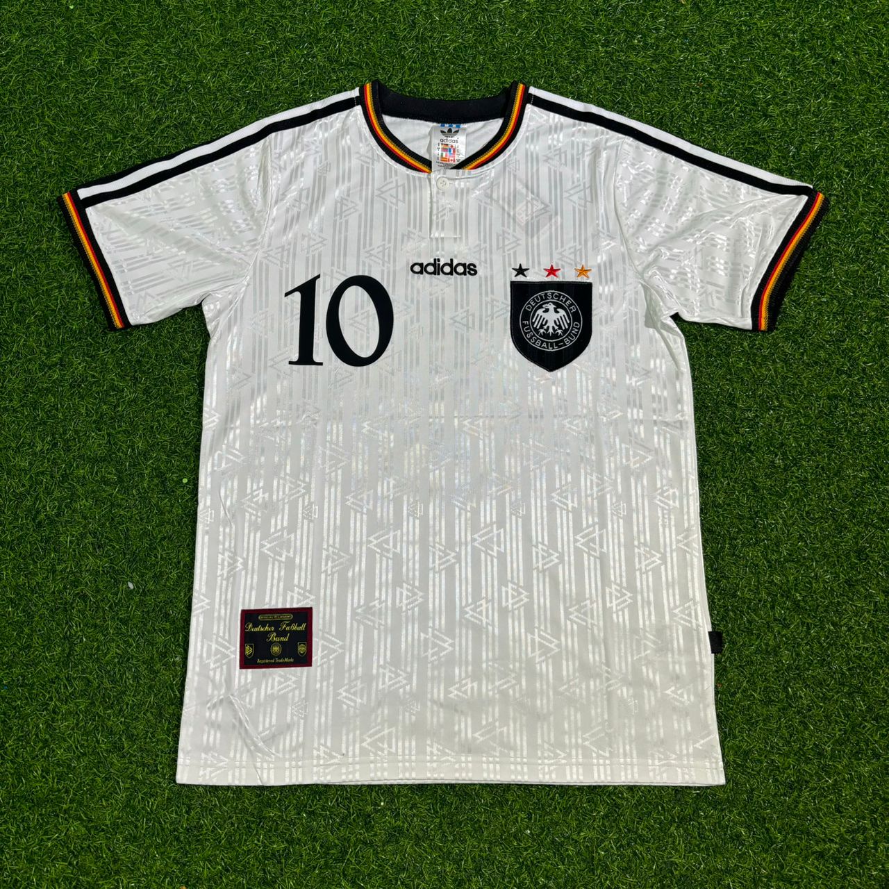 Thomas Häẞler Hassler Deutschland EM 1996 Germany Finale Heim Retro Fußballtrikot Set Jersey