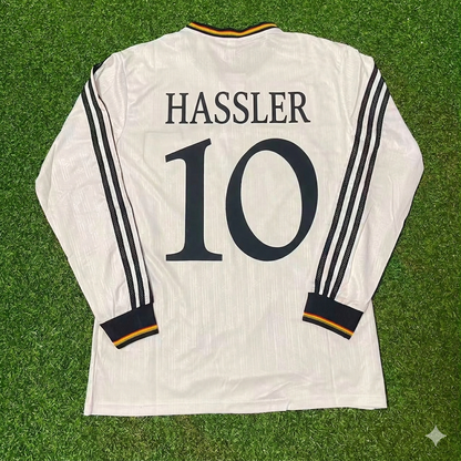 Germany EURO 1996 Thomas Hässler #10 Final Home Long Sleeve Retro Football Jersey Kit