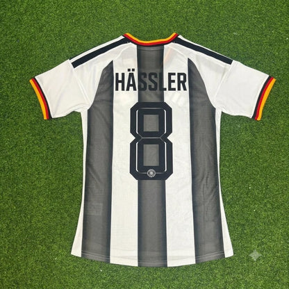 Thomas Hässler Germany Stripe Special Edition Black White Football Jersey