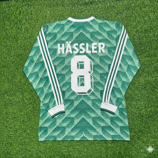 Germany World Cup 1990 Thomas Hässler Green Long Sleeve Football Jersey