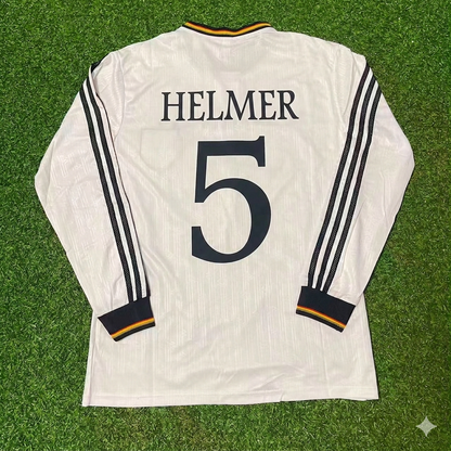 Germany EURO 1996 Thomas Helmer #5 Final Home Long Sleeve Retro Football Jersey Kit