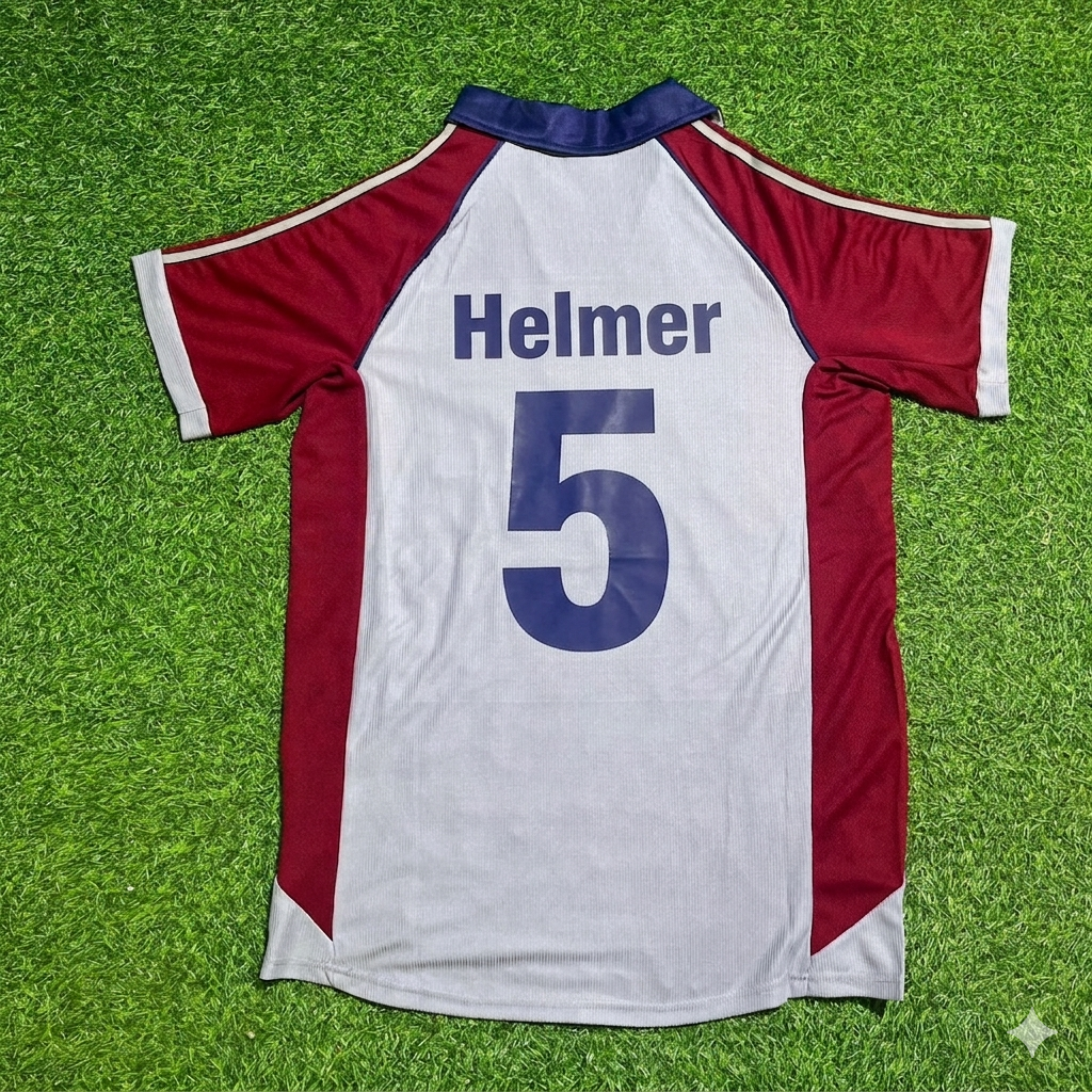 Thomas Helmer #5 FC Bayern München 1998-1999 Auswärts Retro Fußballtrikot Grau Jersey