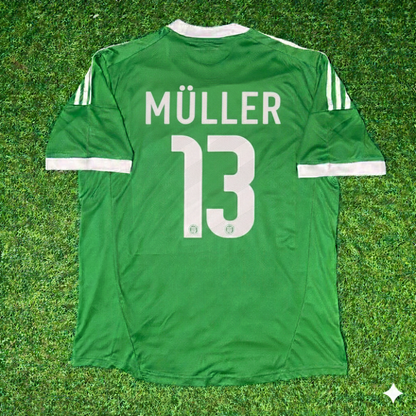 Germany EURO 2012 Thomas Müller Green Retro Football Jersey