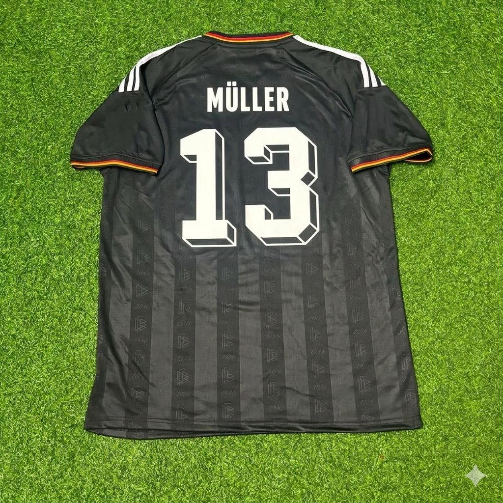 Thomas Müller 13# Germany Black Retro Vintage Football Jersey Kit