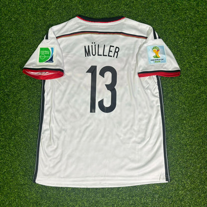 Germany World Cup 2014 Thomas Müller 13 Final Retro Football Jersey