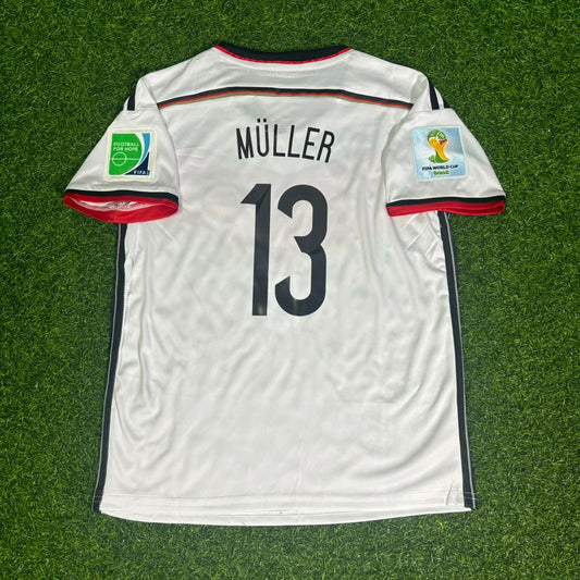 Germany World Cup 2014 Thomas Müller 13 Final Retro Football Jersey