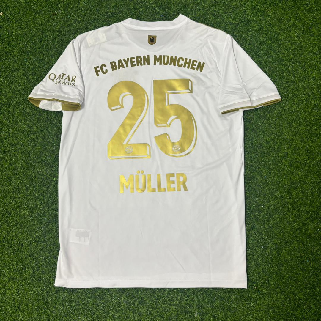 Thomas Müller #25 FC Bayern München 125 Years Anniversary Special-Edition White Football Jersey