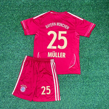 Thomas Muller Bayern Munich 2011-2013 Kids Football Jersey Kit