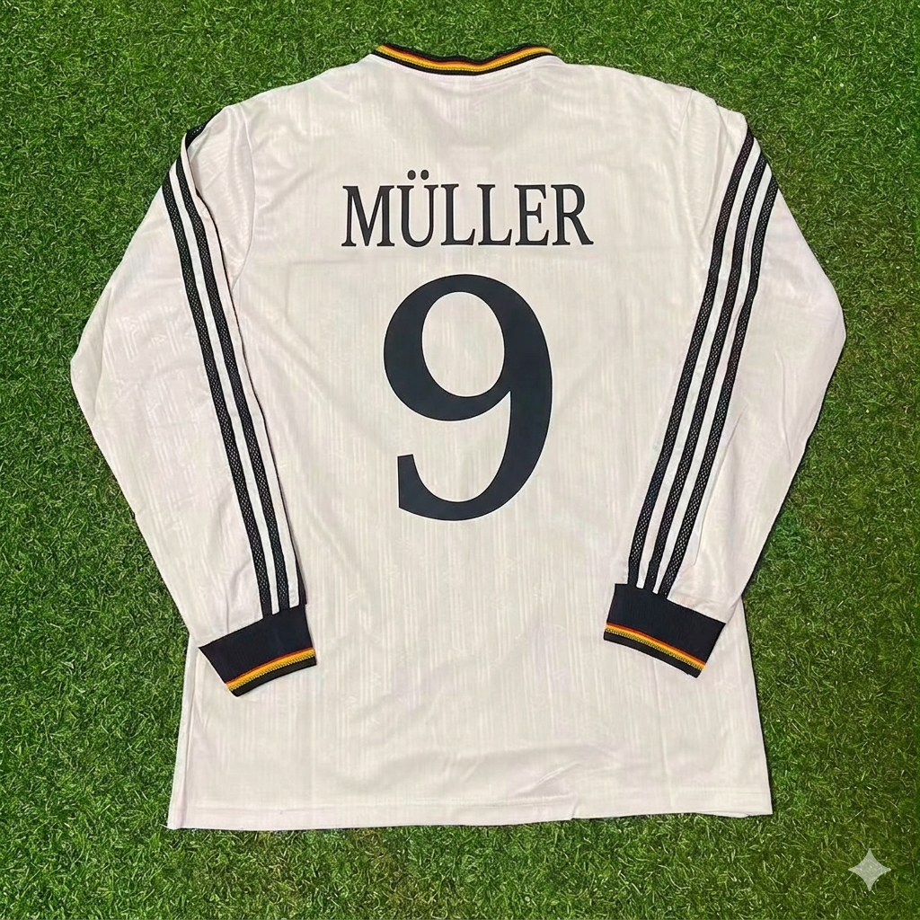Gerd Müller #9 Germany Long Sleeve Retro Football Jersey Collection