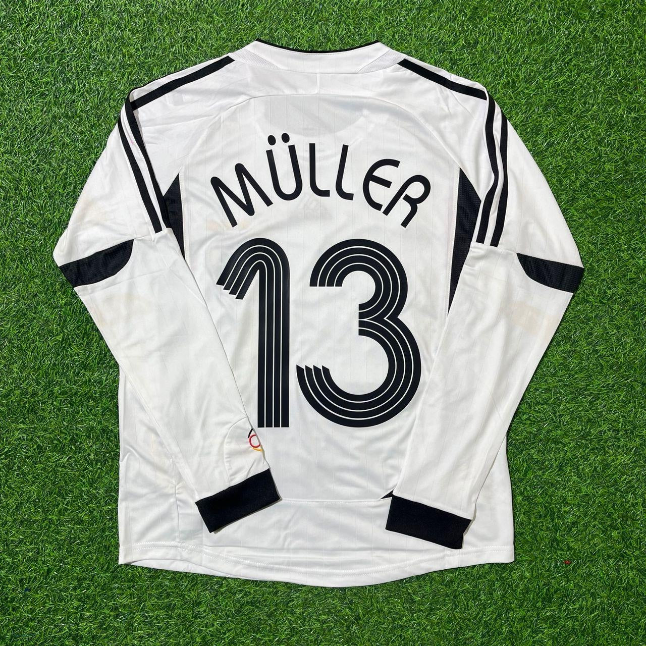 Thomas Müller Germany World Cup Long Sleeve White Retro Football Jersey Kit
