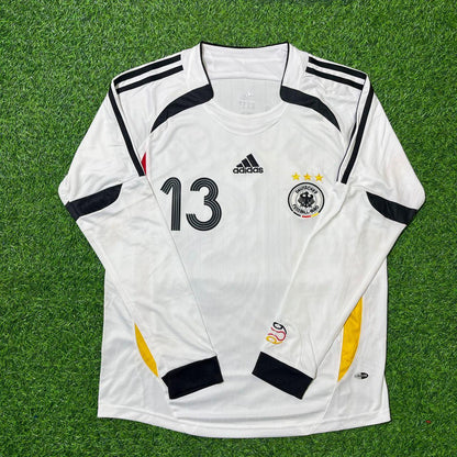 Thomas Müller Germany World Cup Long Sleeve White Retro Football Jersey Kit