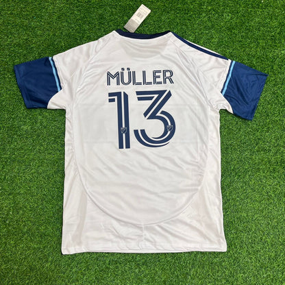 Thomas Müller Vancouver Whitecaps Home Soccer Football Jersey Kit