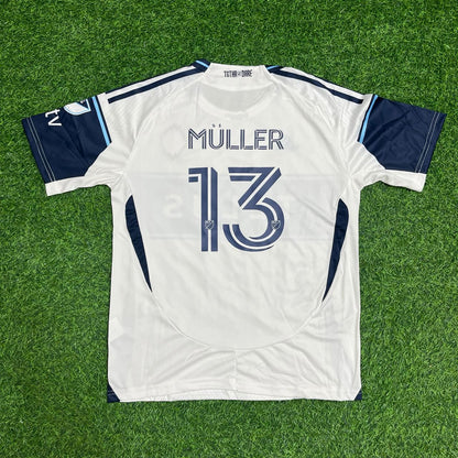 Thomas Müller Vancouver Whitecaps Home Soccer Football Jersey Kit
