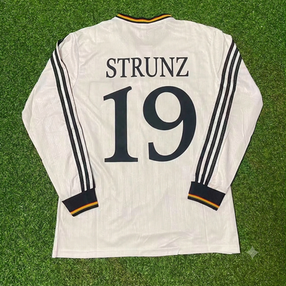 Germany EURO 1996 Thomas Strunz #19 Final Home Long Sleeve Retro Football Jersey Kit