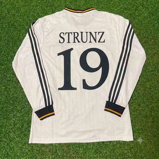 Germany EURO 1996 Thomas Strunz #19 Final Home Long Sleeve Retro Football Jersey Kit