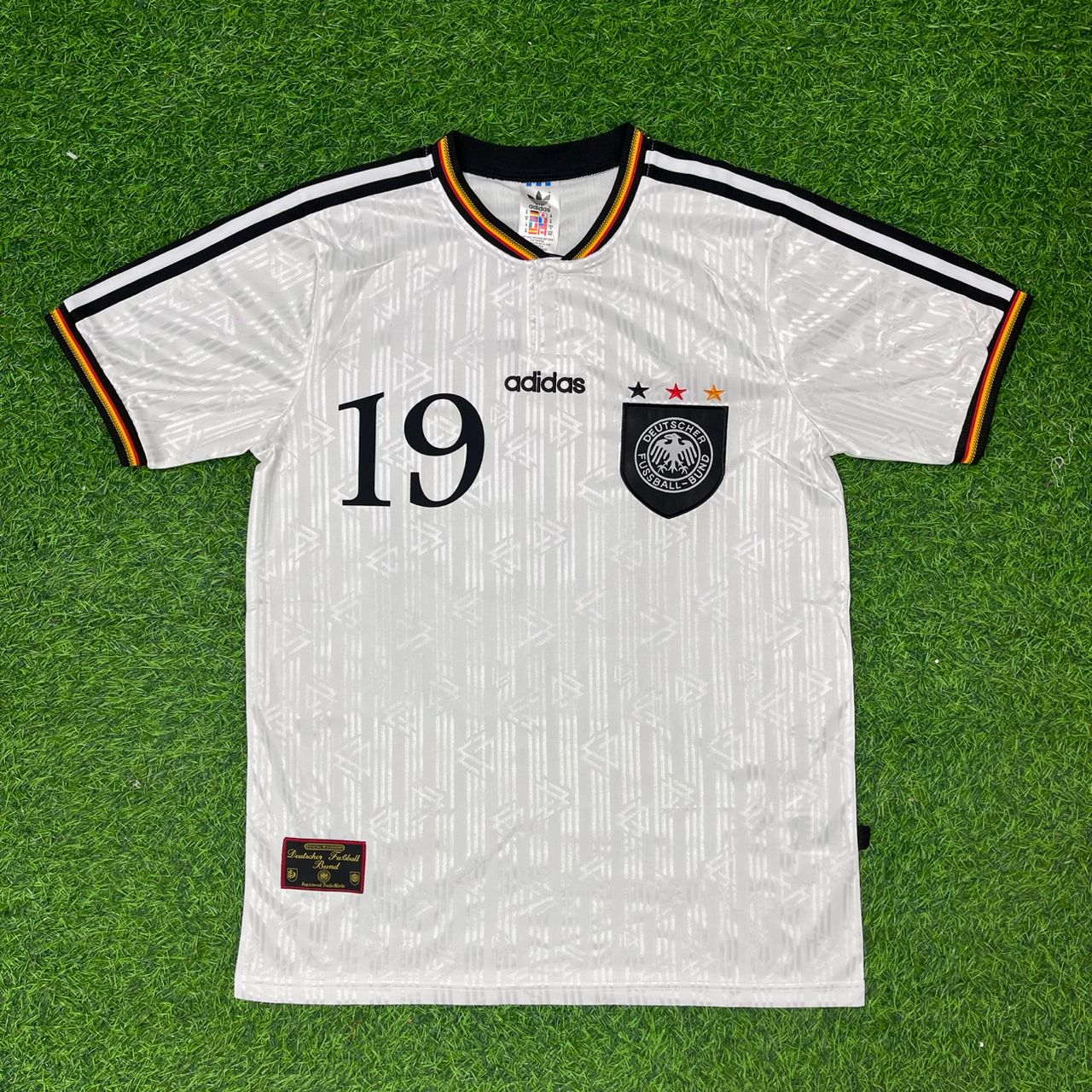 Thomas Strunz Deutschland EM 1996 Finale Heim Retro Fußballtrikot Set Jersey