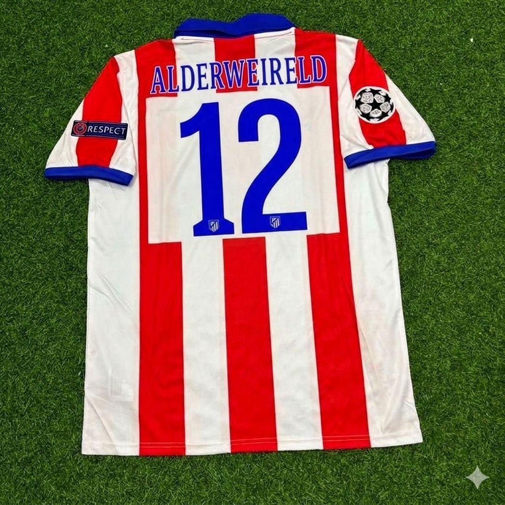 Toby Alderweireld 12- Atlético Madrid 2014 Champions League Final Retro Football Jersey Kit