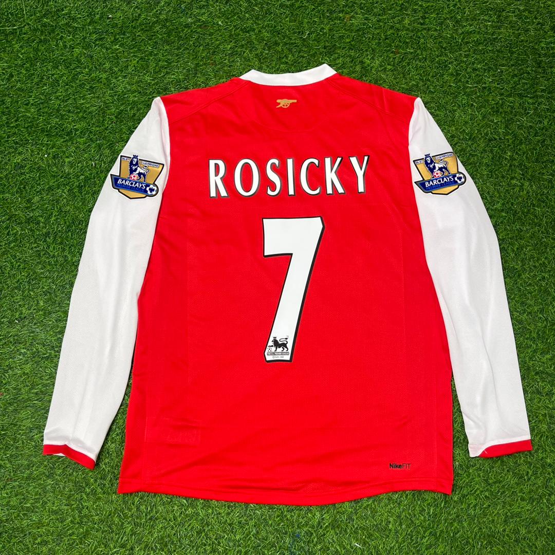 Tomáš Rosický #7 Arsenal 2006-2007 Home Long Sleeve Retro Football Jersey Kit