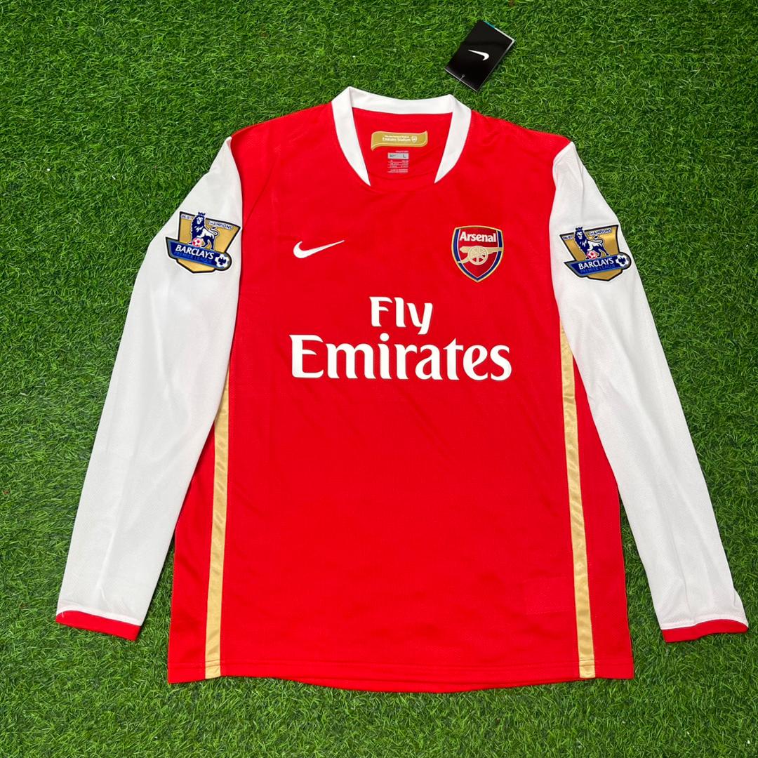 Tomáš Rosický #7 Arsenal 2006-2007 Home Long Sleeve Retro Football Jersey Kit
